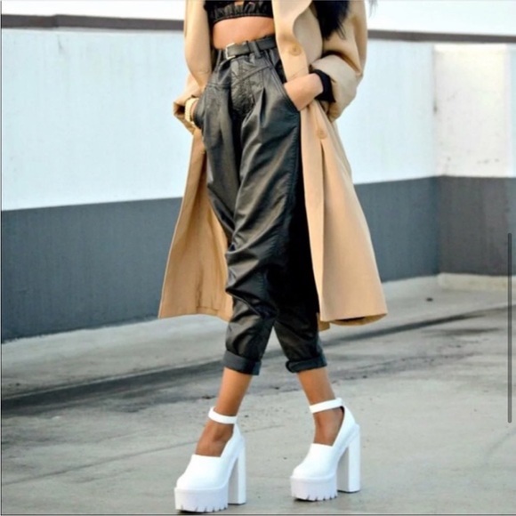 Jeffrey Campbell Shoes - Jeffrey Campbell The Scully White Platform Chunky Heels